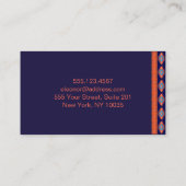 Carte De Visite Modèle géométrique ethnique (Dos)