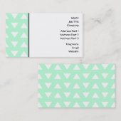 Carte De Visite Modèle géométrique vert et blanc en bon état (Devant / Derrière)