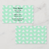 Carte De Visite Modèle géométrique vert et blanc en bon état (Devant / Derrière)