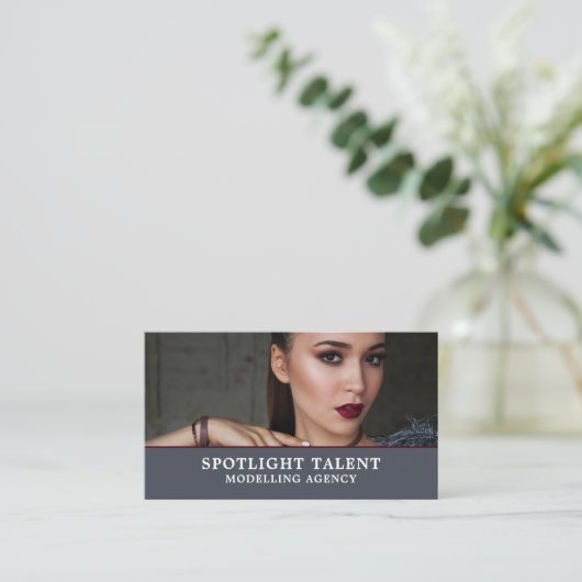 Carte De Visite Modèle glamour, agence de modélisation, agent modè (Debout devant)