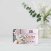 Carte De Visite Modèle Google Google Google Dog Groomer avec QR - (Debout devant)