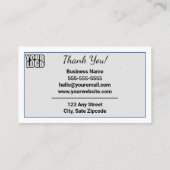 Carte De Visite Modèle Google Review Card moderne avec lien de cod (Dos)