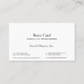 Carte De Visite Modèle gothique de Garamond de l'Américain de (Devant)