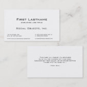 Carte De Visite Modèle gothique de Serif Bank (Devant / Derrière)