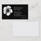 Carte De Visite Modèle Hibiscus (Devant / Derrière)