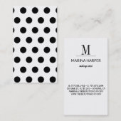 Carte De Visite Modèle initial des Pois noirs modernes (Devant / Derrière)