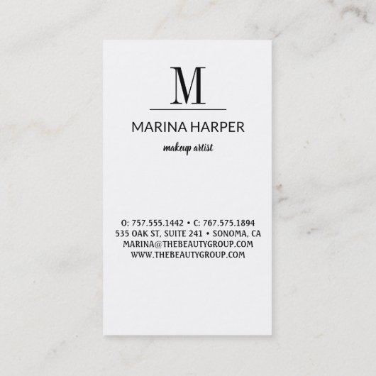 Carte De Visite Modèle initial des Pois noirs modernes (Dos)