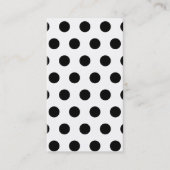 Carte De Visite Modèle initial des Pois noirs modernes (Devant)