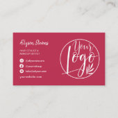 Carte De Visite Modèle magenta moderne de maquillage de cheveux ph (Devant)