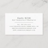 Carte De Visite Modèle main, Technicien Nail (Dos)