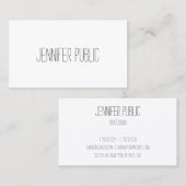 Carte De Visite Modèle manuscrit moderne personnalisé Élégant Simp (Devant / Derrière)