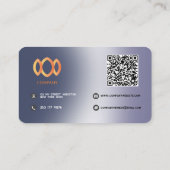 Carte De Visite Modèle mauve bleu métallique moderne (Dos)