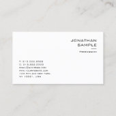 Carte De Visite Modèle minimaliste élégant et moderne (Dos)