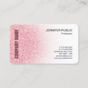 Carte De Visite Modèle minimaliste élégant moderne en or rose
