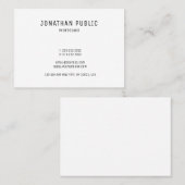 Carte De Visite Modèle minimaliste élégant moderne personnalisé (Devant / Derrière)