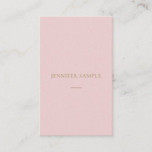 Carte De Visite Modèle minimaliste moderne des textes roses