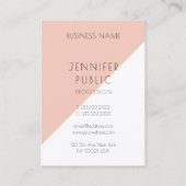 Carte De Visite Modèle minimaliste moderne élégant personnalisé (Dos)