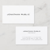 Carte De Visite Modèle minimaliste personnalisé (Devant / Derrière)