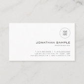 Carte De Visite Modèle minimaliste personnalisé (Dos)