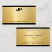 Carte De Visite Modèle moderne de luxe au look or élégant (Devant / Derrière)