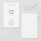 Carte De Visite Modèle moderne des textes de nom de manuscrit de (Devant / Derrière)