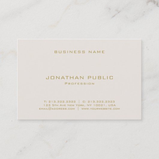 Carte De Visite Modèle moderne design élégant couleurs Luxe (Dos)