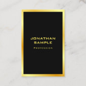 Carte De Visite Modèle moderne élégant Black Gold professionnel (Devant)