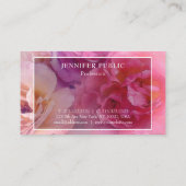 Carte De Visite Modèle moderne élégant de roses à la mode (Dos)