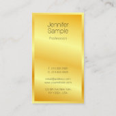 Carte De Visite Modèle moderne Elegant Gold Look professionnel (Dos)