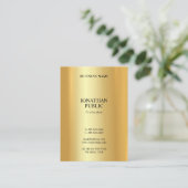 Carte De Visite Modèle moderne Elegant Gold Professional tendance (Debout devant)