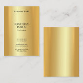 Carte De Visite Modèle moderne Elegant Gold Professional tendance (Devant / Derrière)