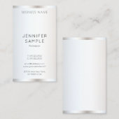 Carte De Visite Modèle moderne élégant professionnel vertical (Devant / Derrière)