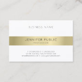 Carte De Visite Modèle moderne Gold White (Dos)