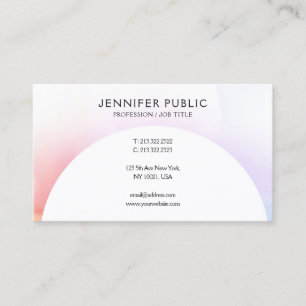 Carte De Visite Modèle Moderne Minimaliste Élégant de Couleur Tend