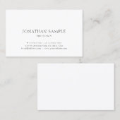 Carte De Visite Modèle moderne simple chic à la mode de conception (Devant / Derrière)