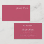 Carte De Visite Modèle moderne simple élégant rouge professionnel (Devant / Derrière)