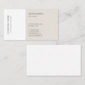 Carte De Visite Modèle moderne simple professionnel élégant Top (Devant / Derrière)