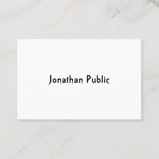 Carte De Visite Modèle moderne tendance à la main Script professio (Devant)