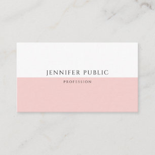 Carte De Visite Modèle moderne tendance Blush Pink Professional