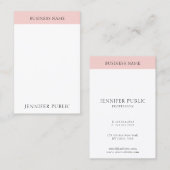 Carte De Visite Modèle moderne tendance simple rose blush élégant (Devant / Derrière)