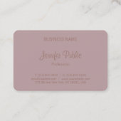 Carte De Visite Modèle Monogramme moderne manuscrit (Dos)