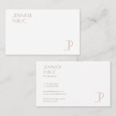 Carte De Visite Modèle monogramme moderne personnalisé (Devant / Derrière)