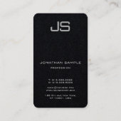 Carte De Visite Modèle Monogramme moderne professionnel (Dos)