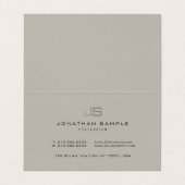 Carte De Visite Modèle Monogramme moderne professionnel (Intérieur déplié)