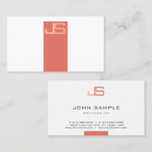 Carte De Visite Modèle Monogramme moderne professionnel (Devant / Derrière)