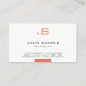 Carte De Visite Modèle Monogramme moderne professionnel (Dos)