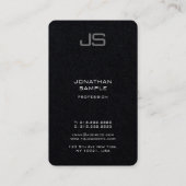 Carte De Visite Modèle Monogramme moderne professionnel (Dos)