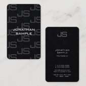 Carte De Visite Modèle Monogramme moderne professionnel (Devant / Derrière)