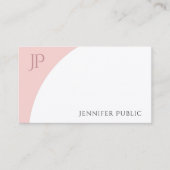 Carte De Visite Modèle Monogramme moderne rose vif (Devant)