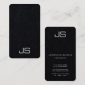 Carte De Visite Modèle Monogramme moderne tendance (Devant / Derrière)